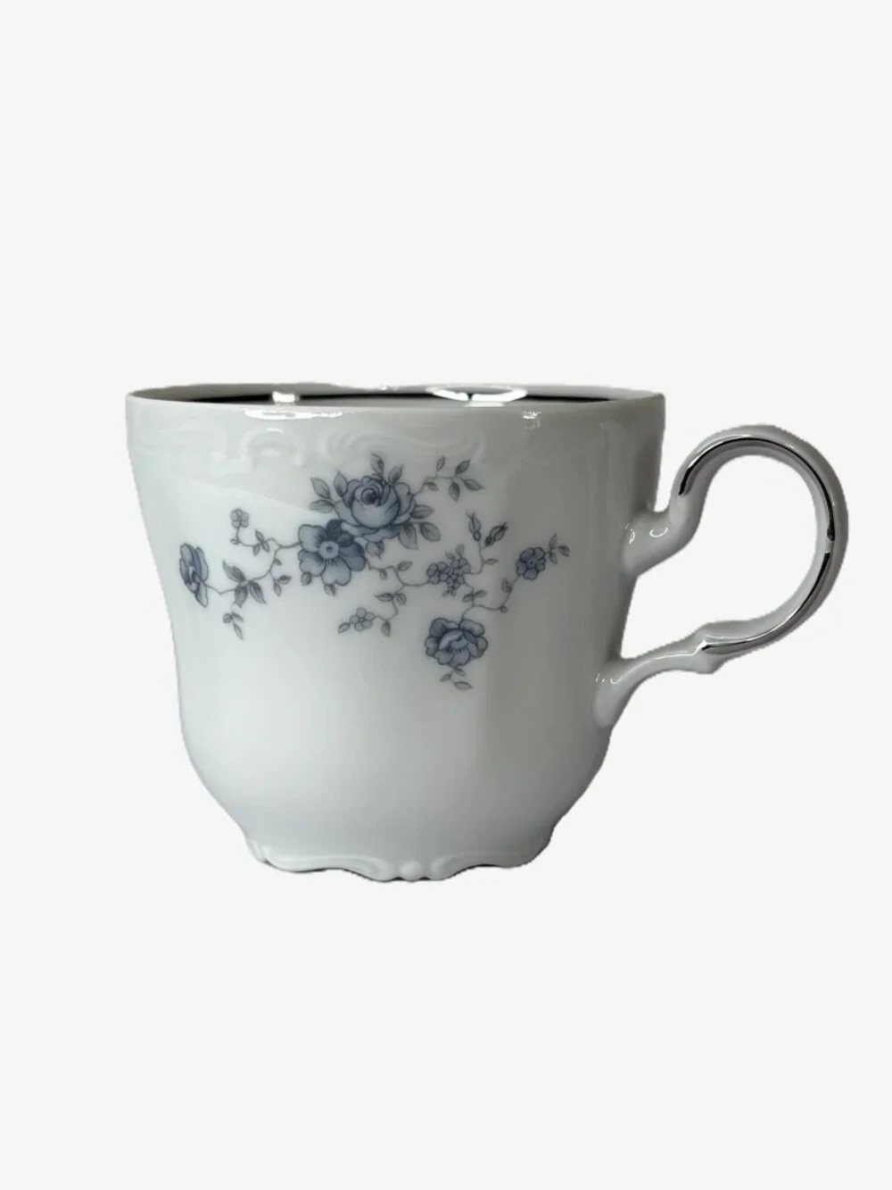 Vintage Johann Haviland‎ Blue Garland Cups Set of 4 Bavaria Germany Floral Tea